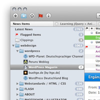 Screenshot von RSS-Reader »NetNewsWire«
