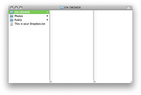Dropbox - Ordner zur Ansicht